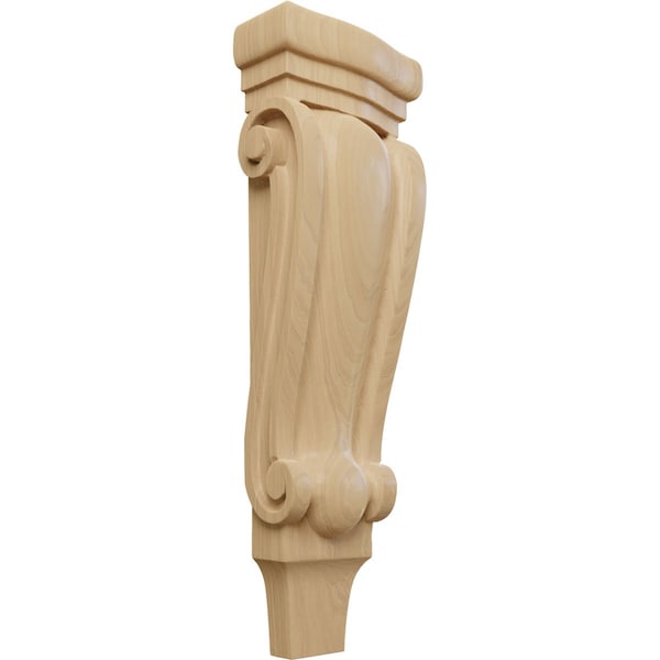 Ekena Millwork 5 1/8"W x 2 3/8"D x 15 1/2"H Medium Traditional Pilaster Wood Corbel, Cherry CORW05X02X16PTCH - main